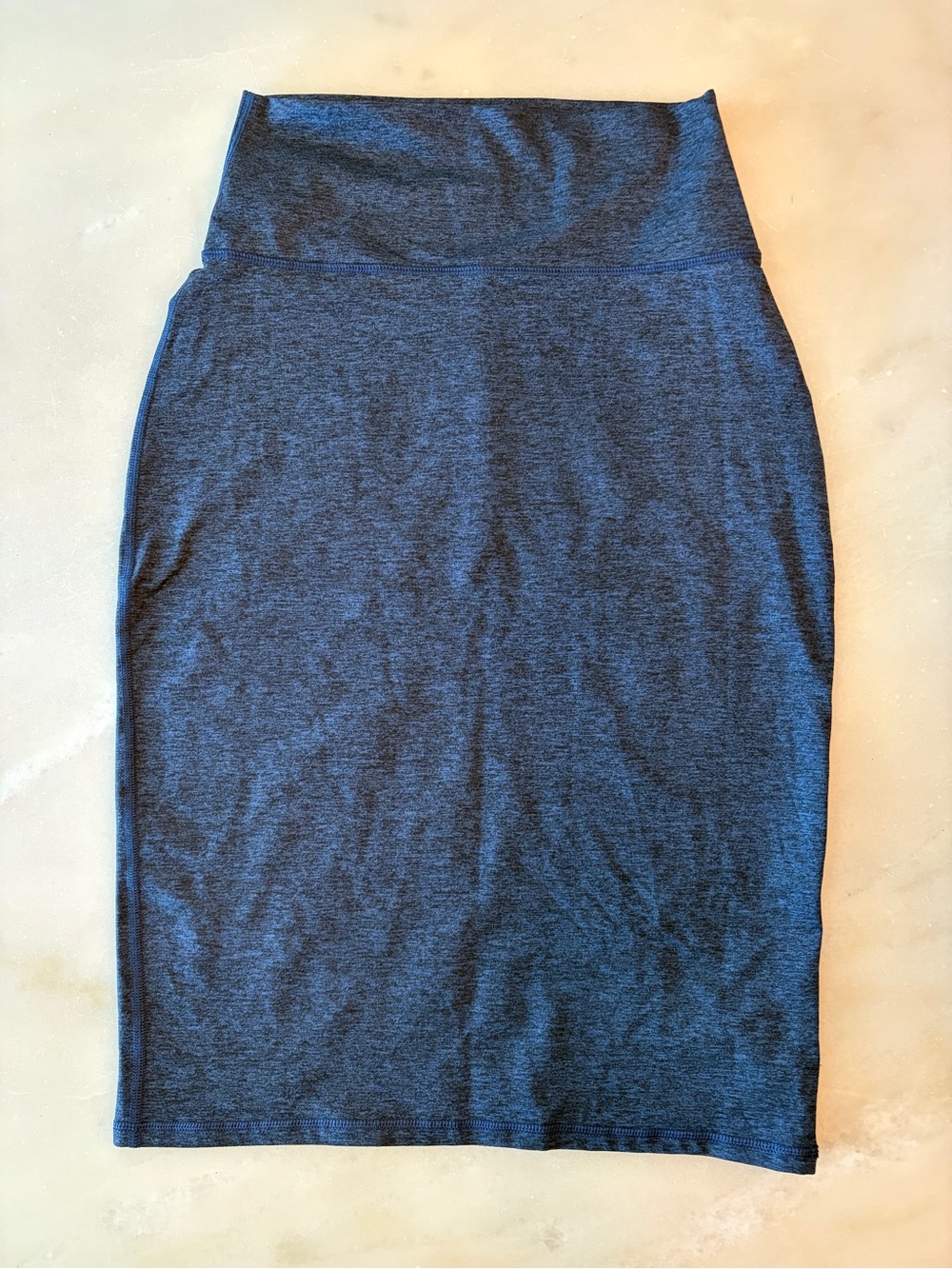 aerie Navy Stretch Ponte High-Waist Pencil Skirt